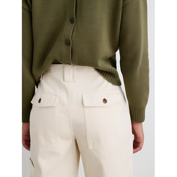 Alex Mill Phoebe Pant In Recycled Denim - Ivory White Painter - Size 2 / XS - Picture 13 of 14